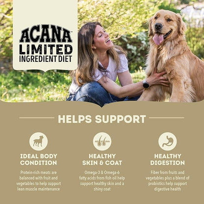 ACANA Singles Limited Ingredient Dry Dog Food, Duck & Pear Recipe, Single Protein Source Dog Food Kibble, 22.5lb