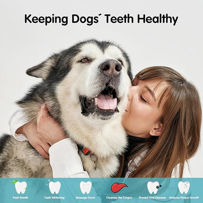 Coredy 4 Pack Dog Toothbrush, Soft Silicone Pet Toothbrush, Finger Toothbrush Covers Set for Dog Teeth Cleaning & Dog Dental Care