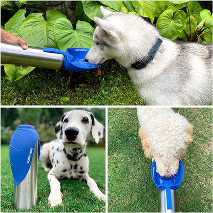 PupFlask Large Dog Water Bottle | 27 or 40 OZ Stainless Steel | Convenient Dog Water Dispenser | Puppy Travel Water Bowl | Portable Pet Water Bottle | Leak Proof Bottle Perfect Size For All Dog Breeds