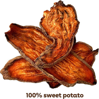 Pupford Sweet Potato Jerky Treats for Large & Small Dogs of All Ages | Made in USA, Single Ingredient & No Fillers | Dogs Love These Tasty Dog Snacks (Sweet Potato 4 oz)