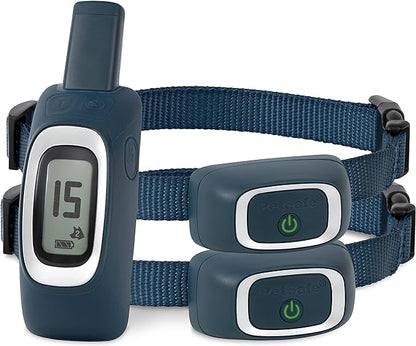 PetSafe 300 Yard Remote Training Collar - 2 Dog Kit - Tone, Vibration & 15 Levels of Safe & Humane Static Stimulation, Medium Range Option to Train Off Leash Dogs, Waterproof, Durable, Rechargeable