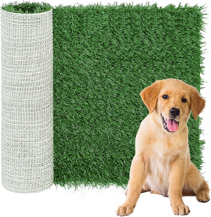 Replacement Dog Grass Pee Pad for Potty Training, Medium Artificial Grass Patch for Potty Tray, Reusable & High Drainage - 24x24 Inches, 1 Pack