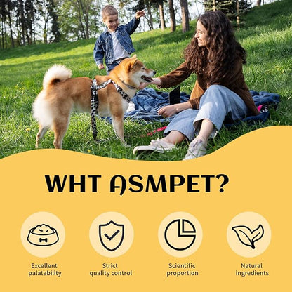 ASMPET Chicken Jerky Chicken Chips Dog Treats, Flavorable Dog Snack Rich in Protein All Natural Ingredients Free Grain Chewy Treat, Lovely Round Chicken Piece for Large Medium Dogs
