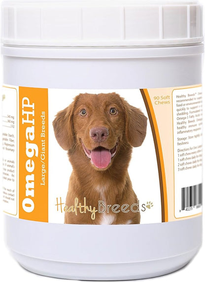 Healthy Breeds Nova Scotia Duck Tolling Retriever Omega HP Fatty Acid Skin and Coat Support Soft Chews 90 Count