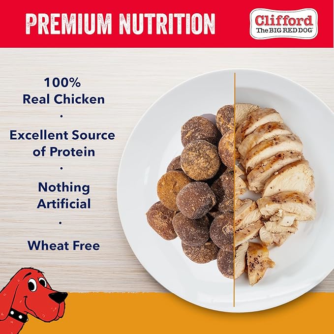 Clifford® Chicken Meatballs for Dogs | Natural Dog Treats for All Breed Dogs | Real Chicken Training Treats for Dogs, Wheat Free, Rawhide Free Small Dog Treats - Limited Ingredients (24oz)