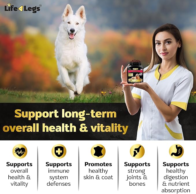 Soft Chews Dog Vitamins & Supplements - Dog Multivitamin - Hemp Oil Glucosamine Chondroitin Hip and Joint Support Health, Skin & Coat, Digestion & Immune Booster, Heart, Probiotics