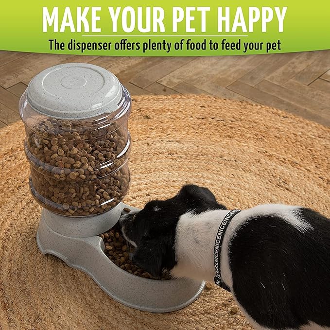 Zone Tech Self-Dispensing Pet Feeder - Premium Quality Durable Self-Dispensing Gravity 1 Gallon Pet Feeder Food Bowl- 2 Pack Automatic Pet Feeder, Cat Feeder, Dog Feeder