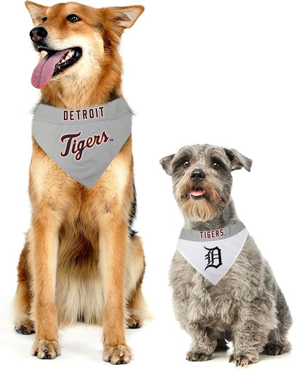 Pets First TIG-3217-S-M MLB Dog Bandana - Detroit Tigers Reversible Pet Bandana, Small/Medium, MLB Team Color