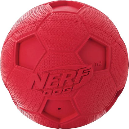 Nerf Dog 2.5in Soccer Squeak Ball - Red, Dog Toy