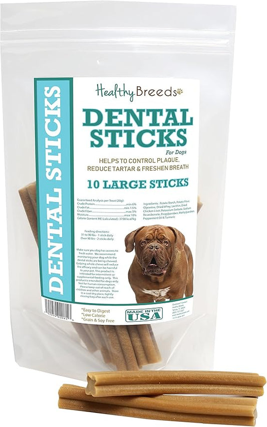 Healthy Breeds Dogue de Bordeaux Dental Sticks Large 10 Count