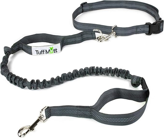 Hands Free Dog Leash, A Dog Running Leash for Dogs That Makes A Great Waist Leash for Dog Walking, Double Handle Bungee Dog Leash with Reflective Stitching and Adjustable Dog Walking Belt