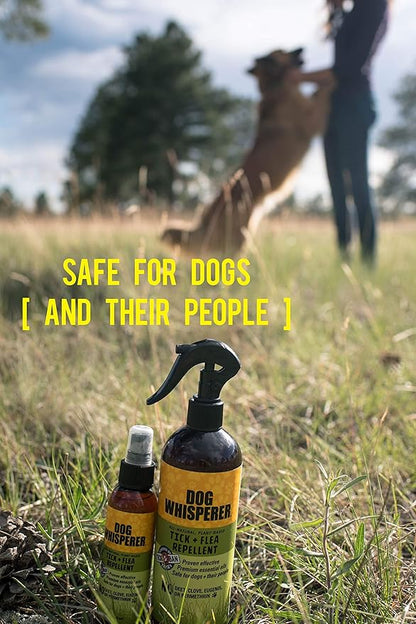Dog Whisperer Tick + Flea Repellent, All-Natural, Extra Strength, Effective on Dogs and Their People 16 oz and 4 oz (2-Pack)