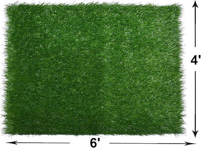 4FT x 6FT Dog Potty Training Grass Synthetic Artificial Grass Turf Fake Grass Area Rug Indoor Outdoor Carpet for Balcony TPR Backing Realistic Looking Garden Deck Dog Lawn