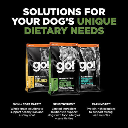 GO! SOLUTIONS Sensitivities Limited Ingredients Dry Dog Food - Grain Free Turkey recipe - Complete & Balanced Nutrition for All Life Stages, 12 lbs