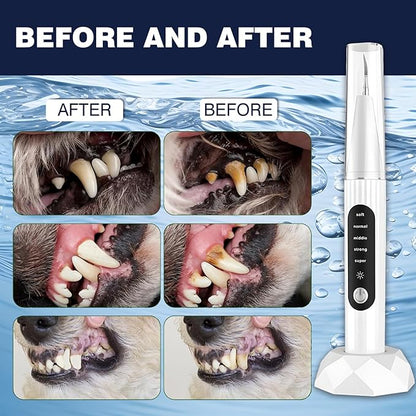 Dog Plaque Remover for Teeth,Dog Tooth Tartar Remover,5 Modes Pet Ultrasonic Tooth Cleaner, Dental Care Teeth Cleaning Kit, Teeth Cleaner for Large and Small Dogs