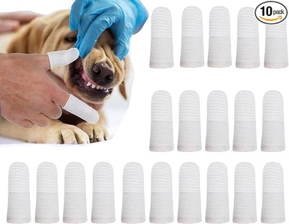 Dog Toothbrushes,Two-Finger Toothbrush Kit,360ºTeeth Cleaning for Dogs,Cats (20 Pieces)