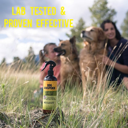 Dog Whisperer Tick + Flea Repellent, All-Natural, Extra Strength, Effective on Dogs and Their People (16 Ounce Spray)