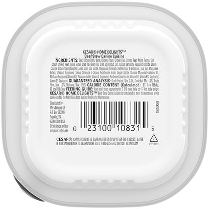 Cesar Home Delight Wet Dog Food, Beef Stew 3.5 Oz Tray (pack of 1)