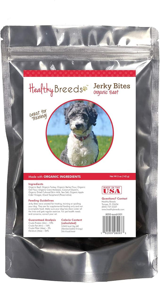 Healthy Breeds Aussiedoodle Jerky Bites Beef Recipe Dog Treats 5 oz