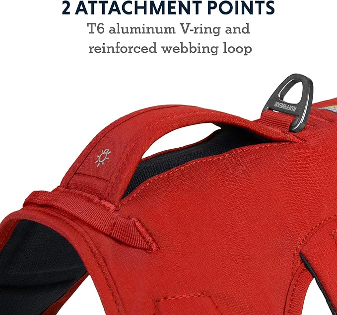 Ruffwear, Web Master, Multi-Use Support Dog Harness, Hiking and Trail Running, Service and Working, Everyday Wear, Red Sumac, XX-Small