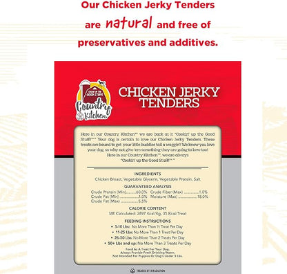 Country Kitchen Chicken Jerky Tender Dog Treats, High Protein, Low Fat, No Artificial Colors, 16 oz