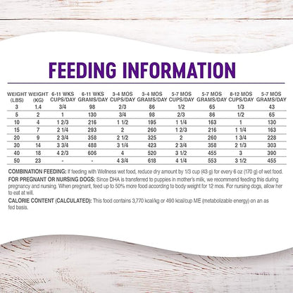 Wellness Complete Health Natural Grain Free Dry Puppy Food, Chicken & Salmon, 24-Pound Bag
