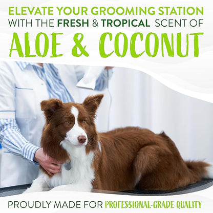 TropiClean Aloe & Coconut Deodorizing Dog Shampoo for Smelly Dogs | Odor Control Shampoo for Stinky Dogs | Natural Pet Shampoo Derived from Natural Ingredients | Cat Friendly | Made in USA | 2.5 gal.
