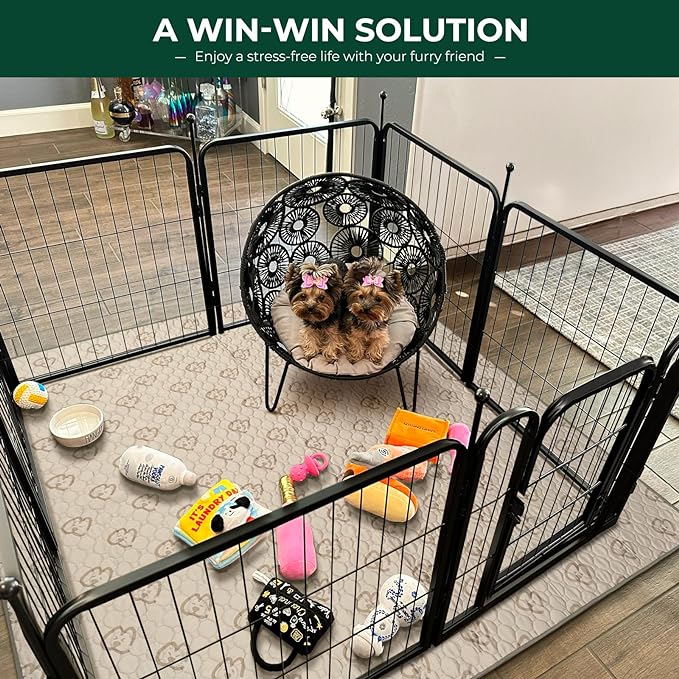 FXW Rollick Dog Playpen for Yard, RV Camping│Patented, 24 inch 6 Panels