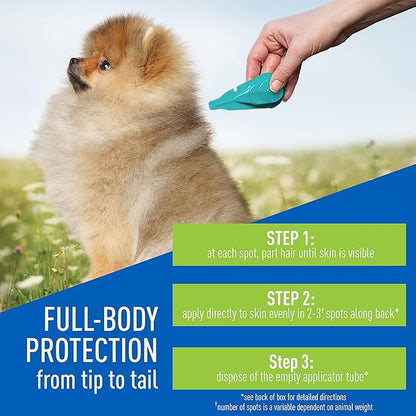 Adams Plus Flea & Tick Prevention Spot On for Dogs 5-14 Pounds, 3-Month Supply, Kills Fleas, Flea Eggs, Flea Larvae, Brown Dog & Deer Ticks, Kills and Repels Mosquitoes For 30 Days, Central Brands