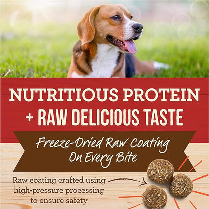 Merrick Healthy Grains Freeze Dried Raw Coated Kibble, Natural High Protein Dog Food, Beef and Brown Rice - 22.0 lb. Bag