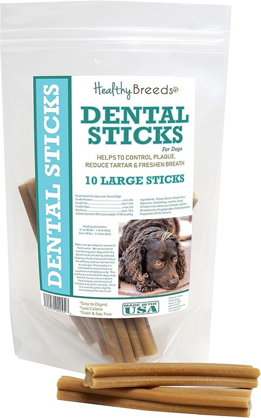 Healthy Breeds American Water Spaniel Dental Sticks Large 10 Count