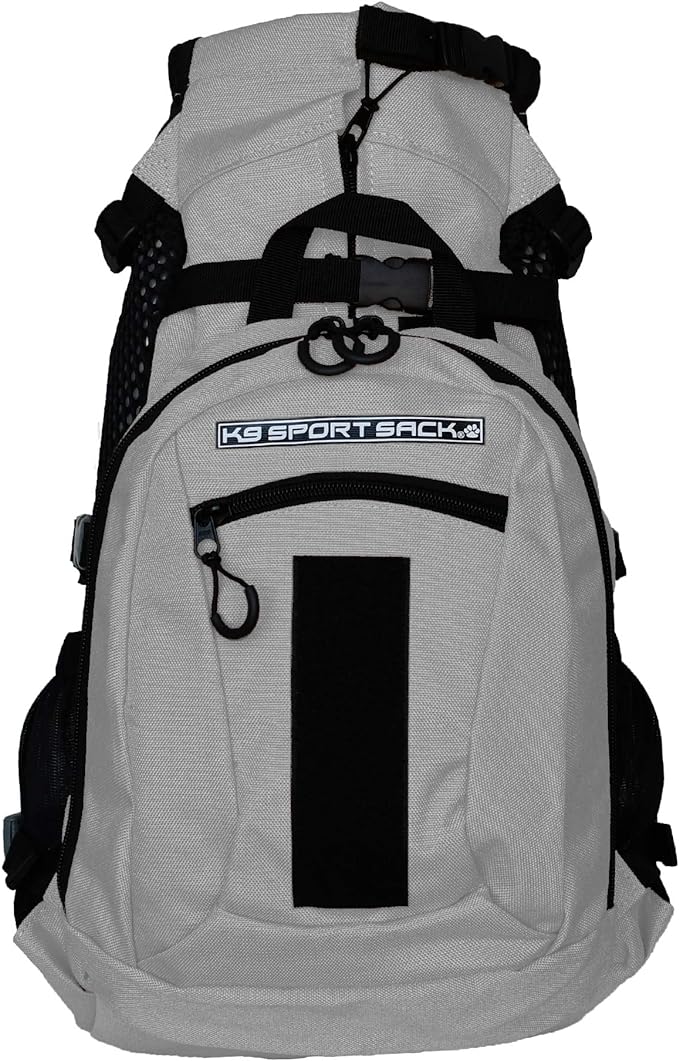 K9 Sport Sack | Dog Carrier Adjustable Backpack (Large, Plus 2 - Light Grey)
