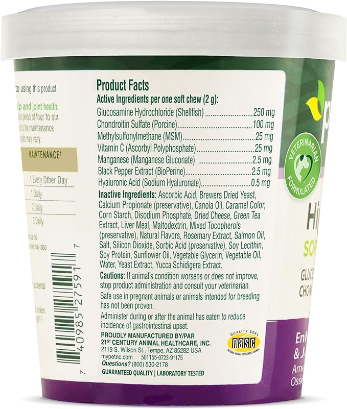 PetNC Natural Care Hip and Joint Soft Chews for Dogs, 90 Count,Liver,6.3 oz