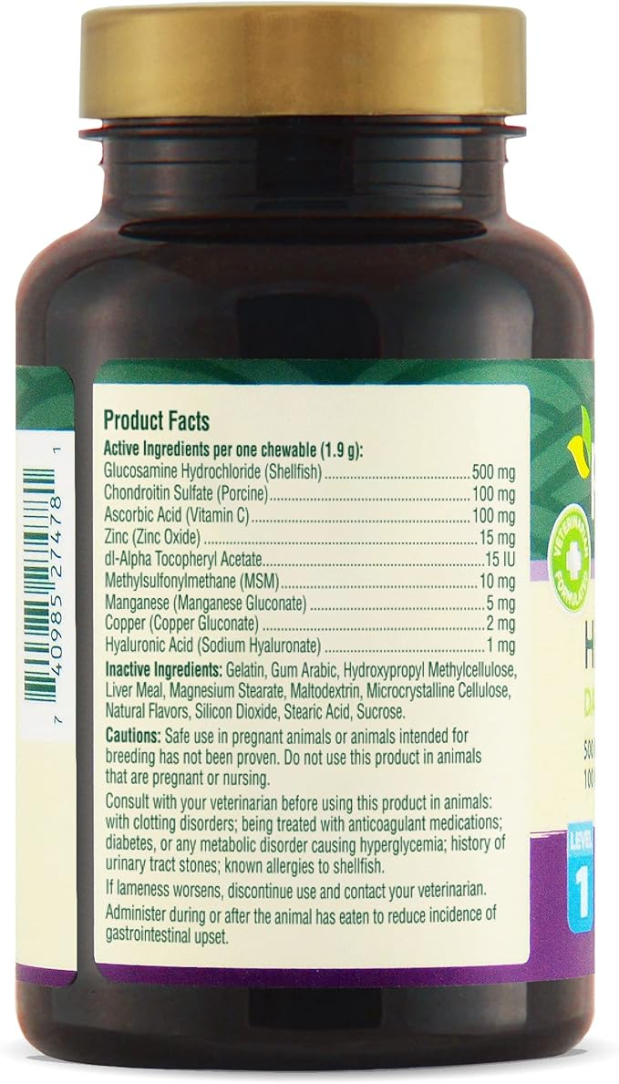 Petnc Natural Care Hip and Joint Health Early Mobility Chewables for Dogs, 60 Count (27478)
