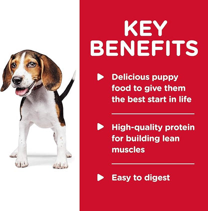 Hill's Science Diet Puppy, Puppy Premium Nutrition, Wet Dog Food, Chicken & Vegetables Stew, 12.8 oz Can, Case of 12