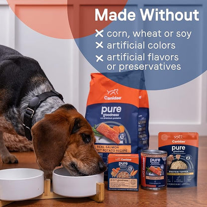 CANIDAE Pure Protein Topper Wet Dog Food, Chunks of Real Tuna in Gravy Recipe, 3 oz. (Case of 12)