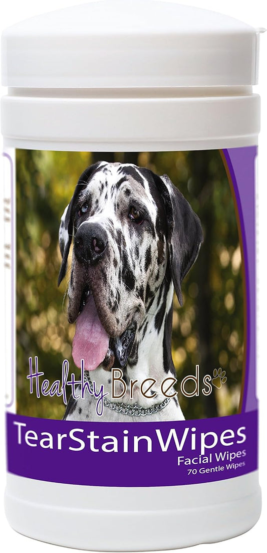 Healthy Breeds Great Dane Tear Stain Wipes 70 Count