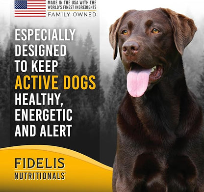 FIDELIS Freeze Dried Raw Dog Food with Superfoods for Large Dog Breeds (8 oz) - Made in USA with Cage Free Chicken, Grain-Free, High Protein for Adult or Puppy