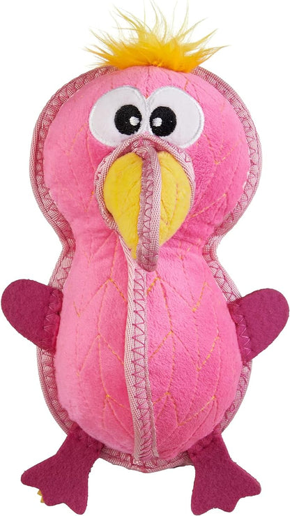 Outward Hound Xtreme Seamz Flamingo Squeaky Durable Dog Toy