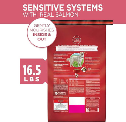Purina ONE Natural, Sensitive Stomach Dry Dog Food, +Plus Skin & Coat Formula - 16.5 lb. Bag