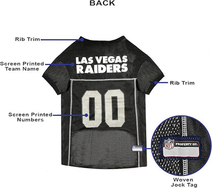 NFL Raiders Dog Jersey, Size: XX-Large. Best Football Jersey Costume for Dogs & Cats. Licensed Jersey Shirt