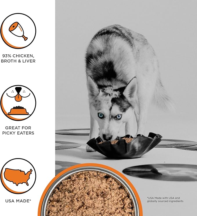 BIXBI Rawbble Grain-Free Canned Wet Dog Food, Chicken Recipe, 12.5 oz. Cans (Pack of 12)