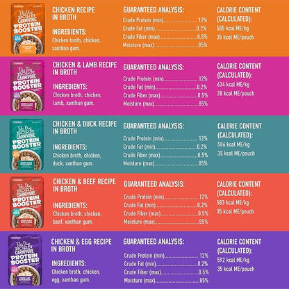 Tiki Dog Born Carnivore Protein Booster Dog Food Topper, Variety Pack, 2.1 oz. Pouch (12 Count)