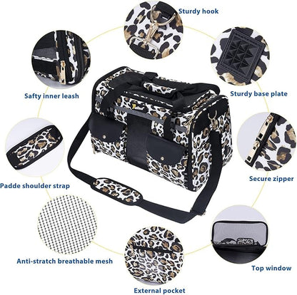 Pet Carrier Cat Carrier for Small Dogs, Dog Carrier, Cat Kennel, Airline Approved Dog Cat Pet Travel Carrier, Soft- Sided Pet Travel Carrier for Cats Dogs, Portable Foldable Pet Bag (Small)
