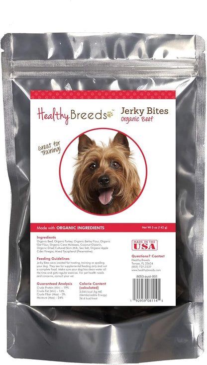 Healthy Breeds Australian Terrier Jerky Bites Beef Recipe Dog Treats 5 oz