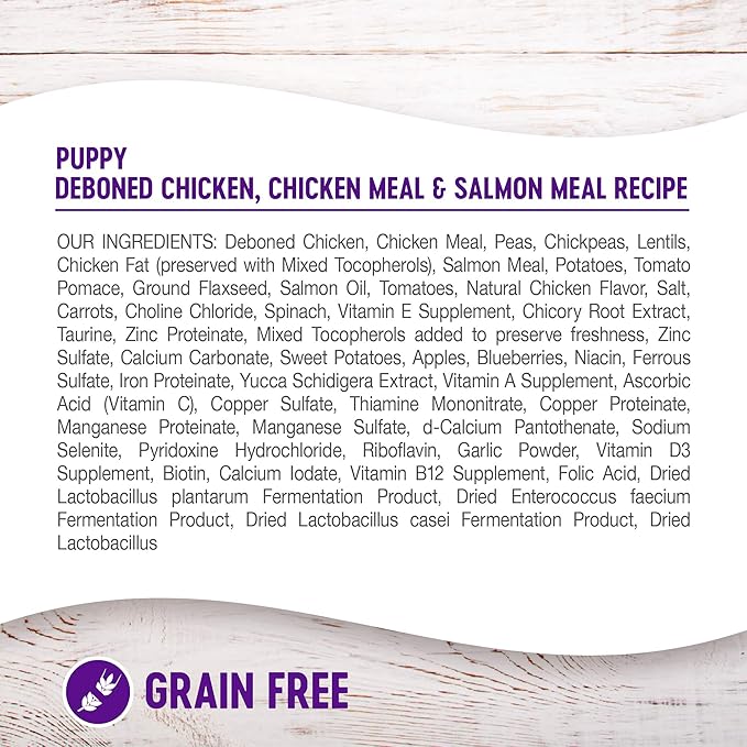 Wellness Complete Health Natural Grain Free Dry Puppy Food, Chicken & Salmon, 24-Pound Bag