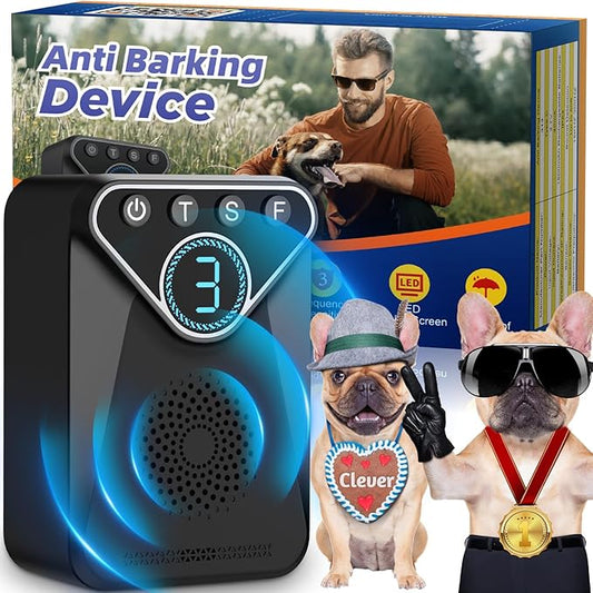 1500 mAh Rechargeable Anti Barking Device for Dogs Indoor Up to 50 Ft Range, 9 Modes Dog Bark Deterrent Devices Dog Training & Behavior Aids, Bark Box Dog Barking Control Devices Safe for Humans, Dogs