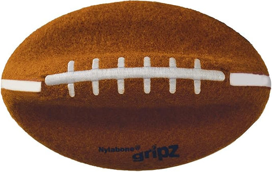 Nylabone Power Play Felt Football Gripz Fetch Toy, Squeaky Ball Chew Toy for Dogs, Large (1 Count)