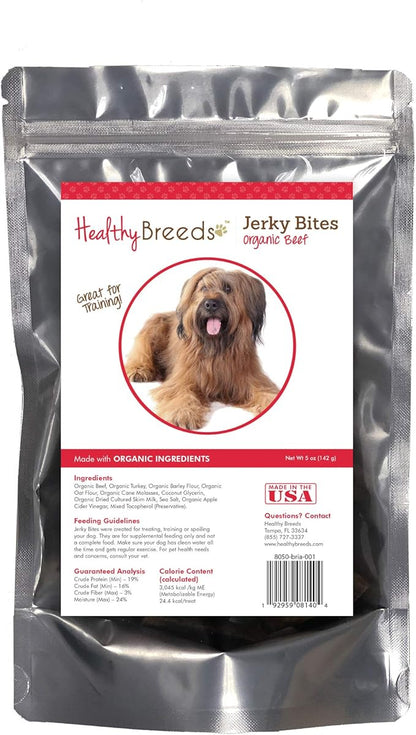 Healthy Breeds Briard Jerky Bites Beef Recipe Dog Treats 5 oz