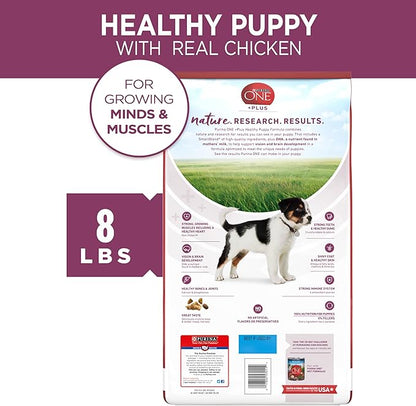 Purina ONE Plus Healthy Puppy Formula High Protein Natural Dry Puppy Food with added vitamins, minerals and nutrients - 8 lb. Bag
